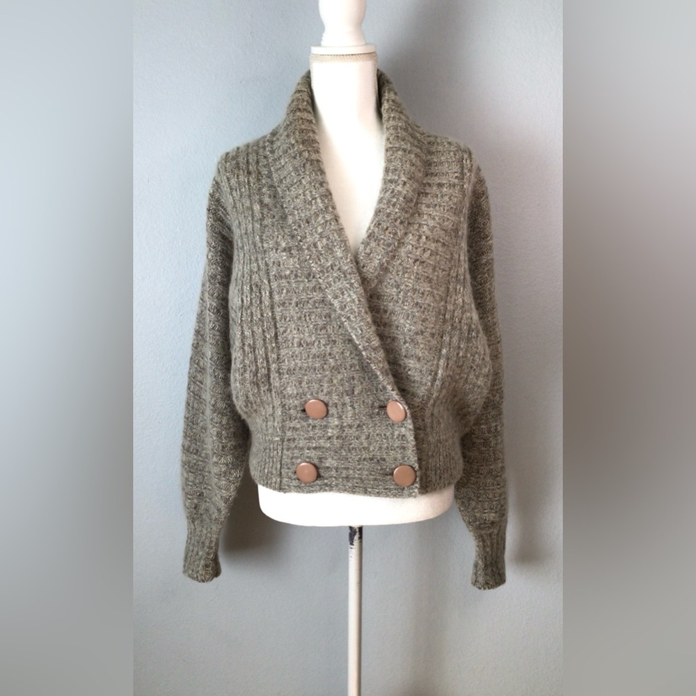 Vintage I. B. Diffusion Wool Mohair Blend Cardigan Sweater - Picture 5 of 13